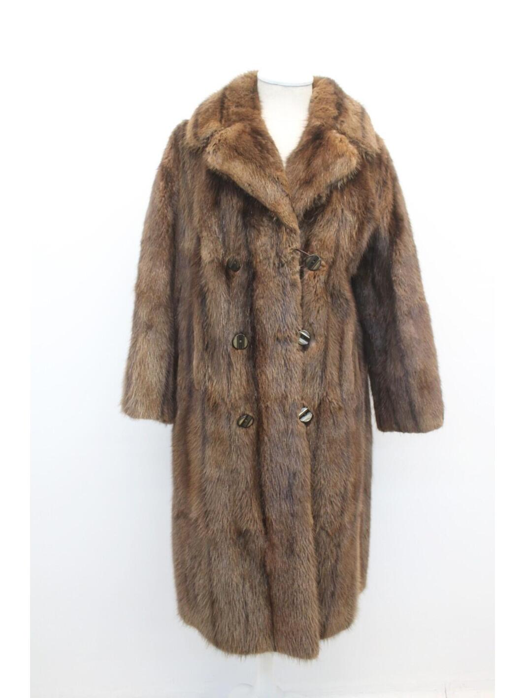 Mint Natural Muskrat Fur Coat Jacket Women Woman Size 4-6 Small